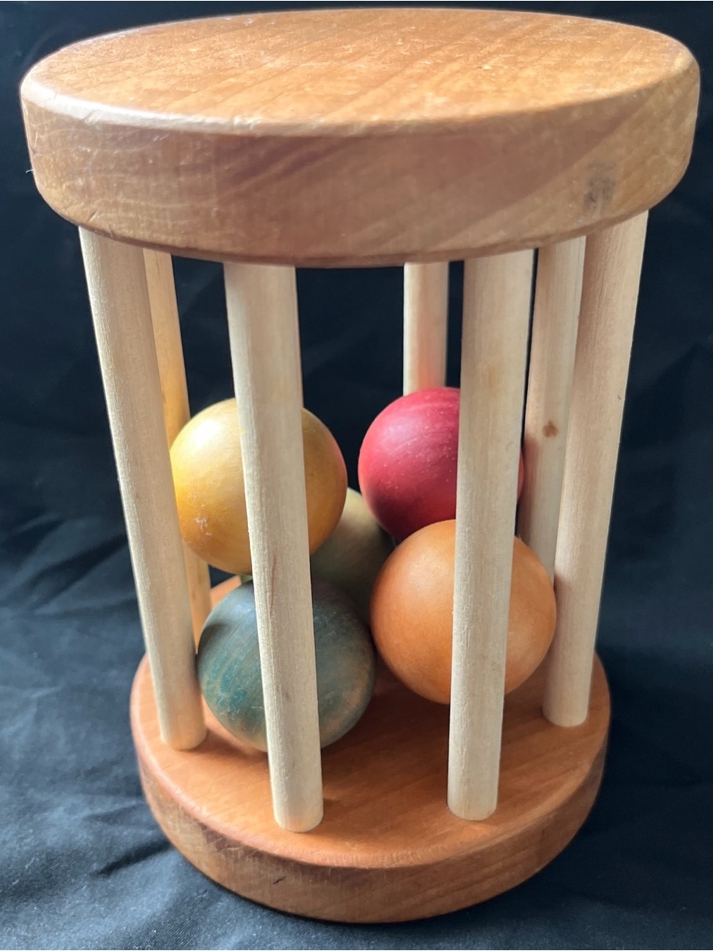 Monti Kids Montessori Wooden Rolling Drum 6-12 Months